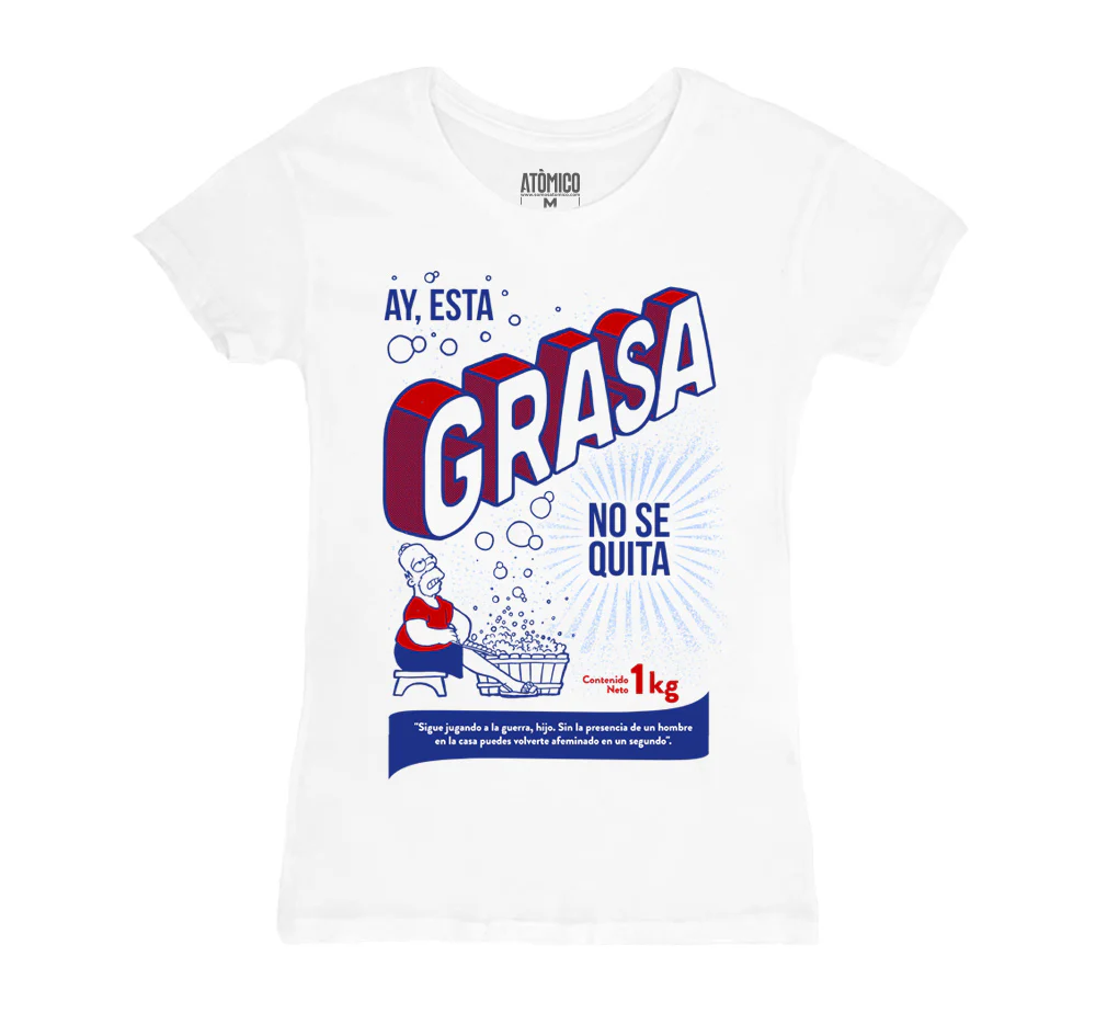 Ay esta grasa de @SimpsonitoMX - Playera DAMA