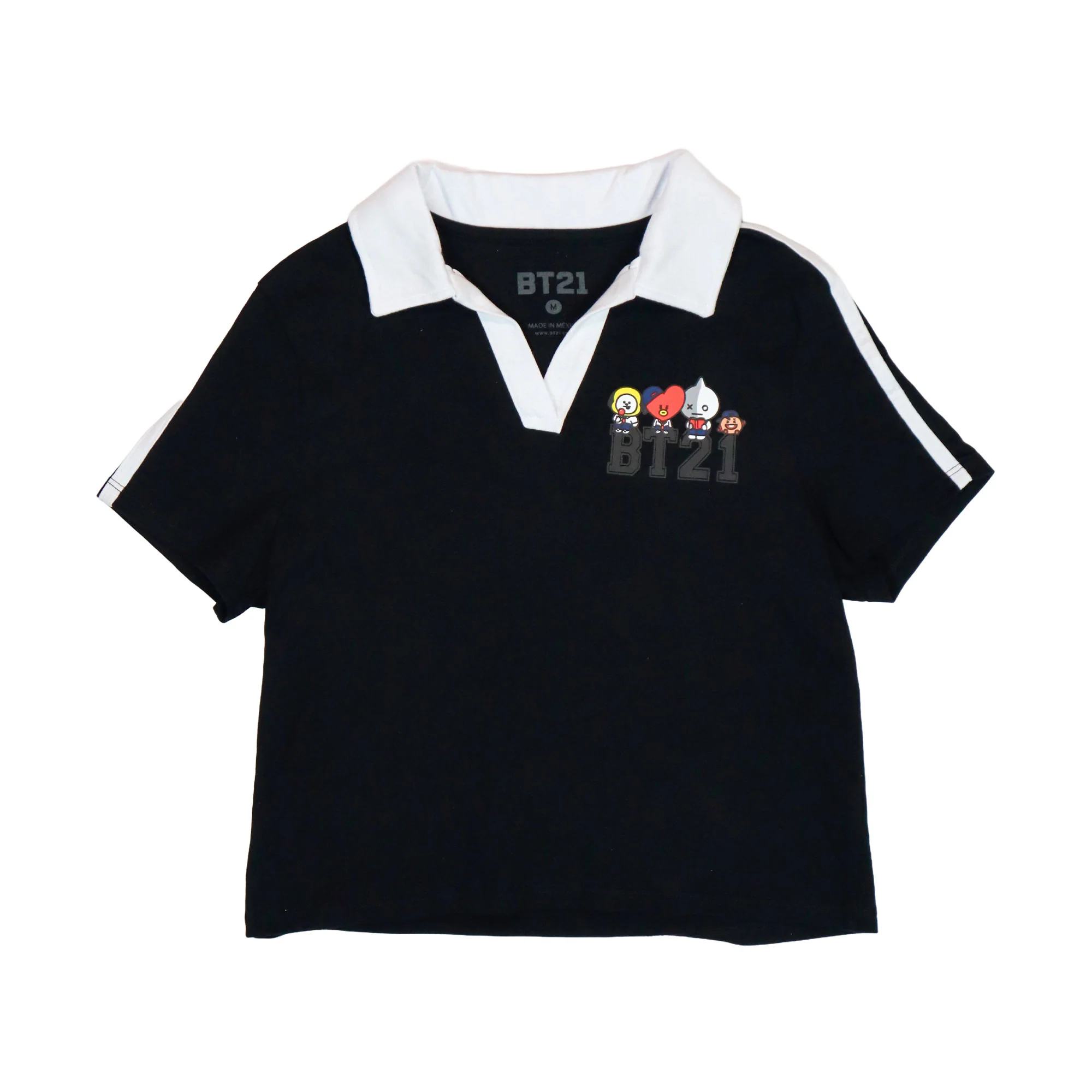 BTS Negro/Blanco - Playera JUVENIL Licencia BTS™ - Image 2