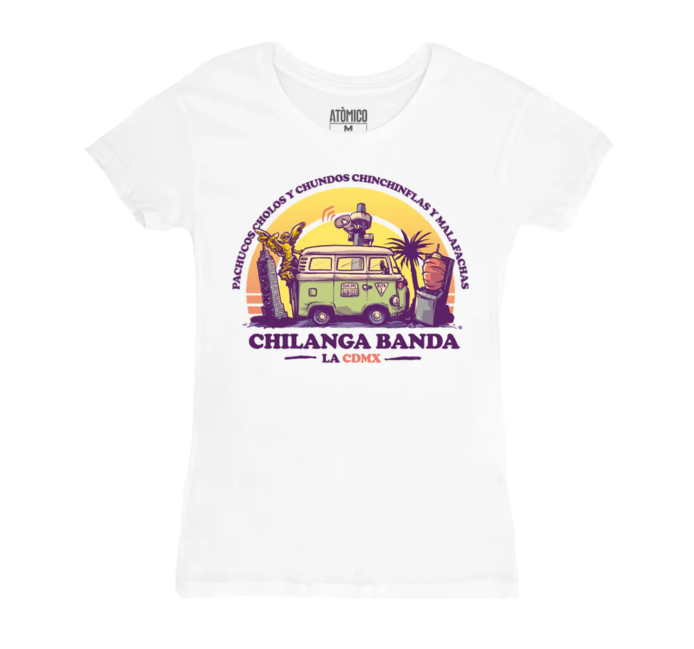 Chilanga Banda Blanco - Playera DAMA Chilango