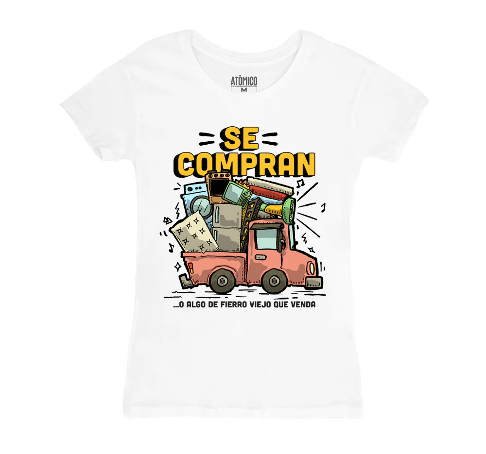 Fierro Viejo Blanco - Playera DAMA Chilango