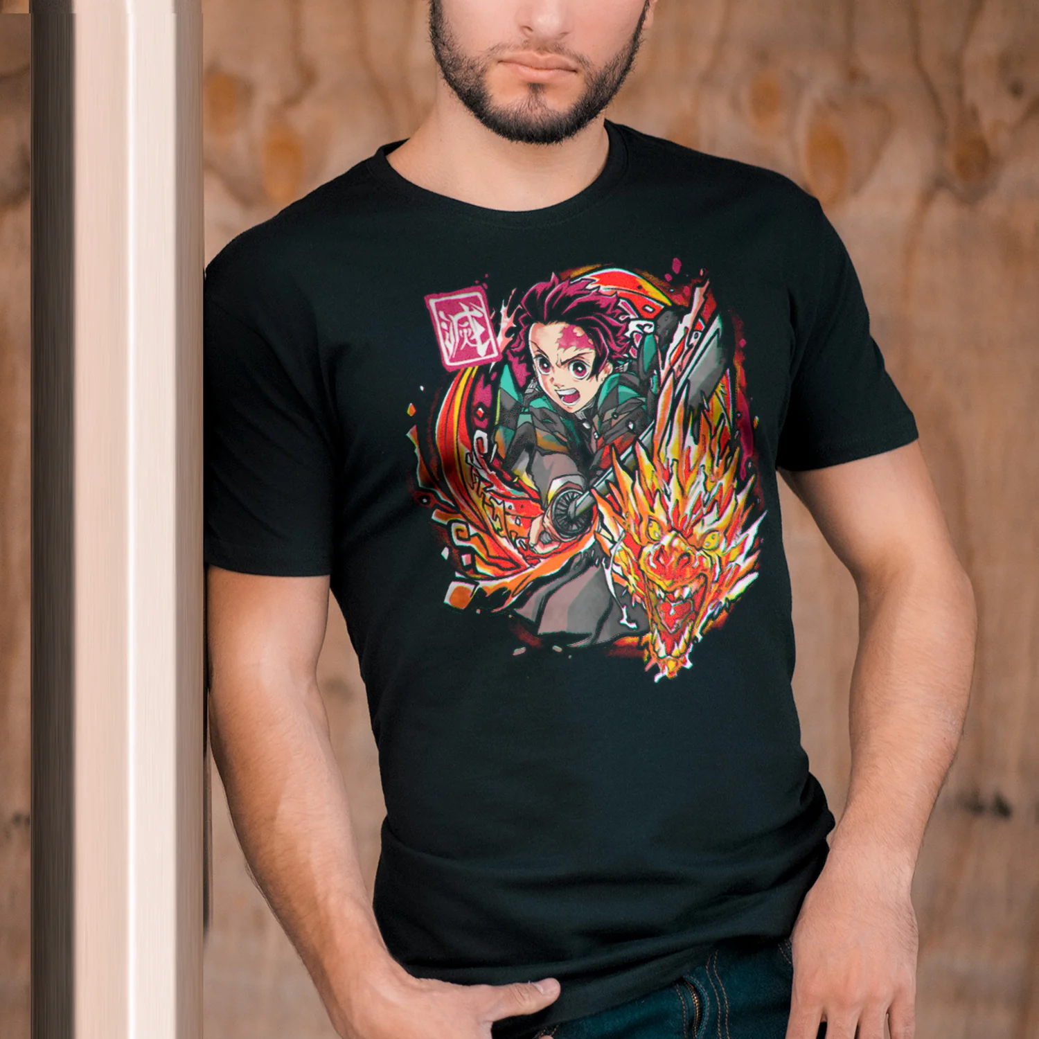 Flame Breathing - Playera CABALLERO Anime - Image 2