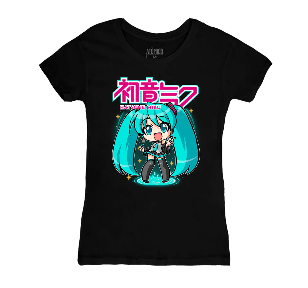 Hatsune Miku Chibi - Playera DAMA