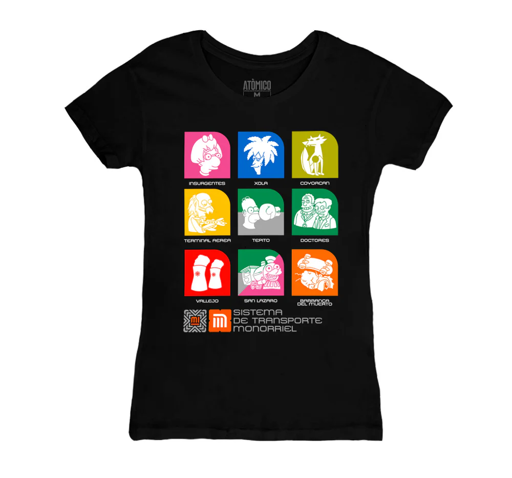 Monorriel de @SimpsonitoMX - Playera DAMA