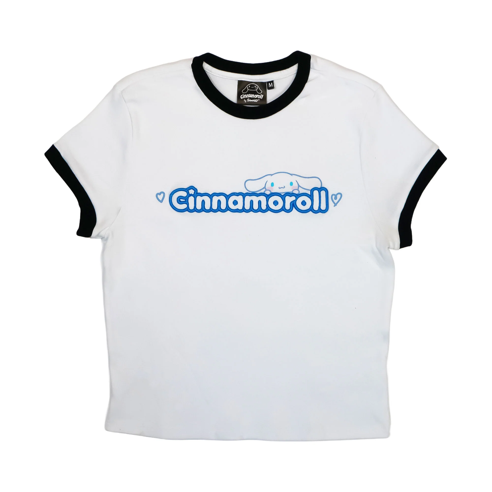 Cinnamoroll Bordado Blanco - Playera DAMA Licencia SANRIO™