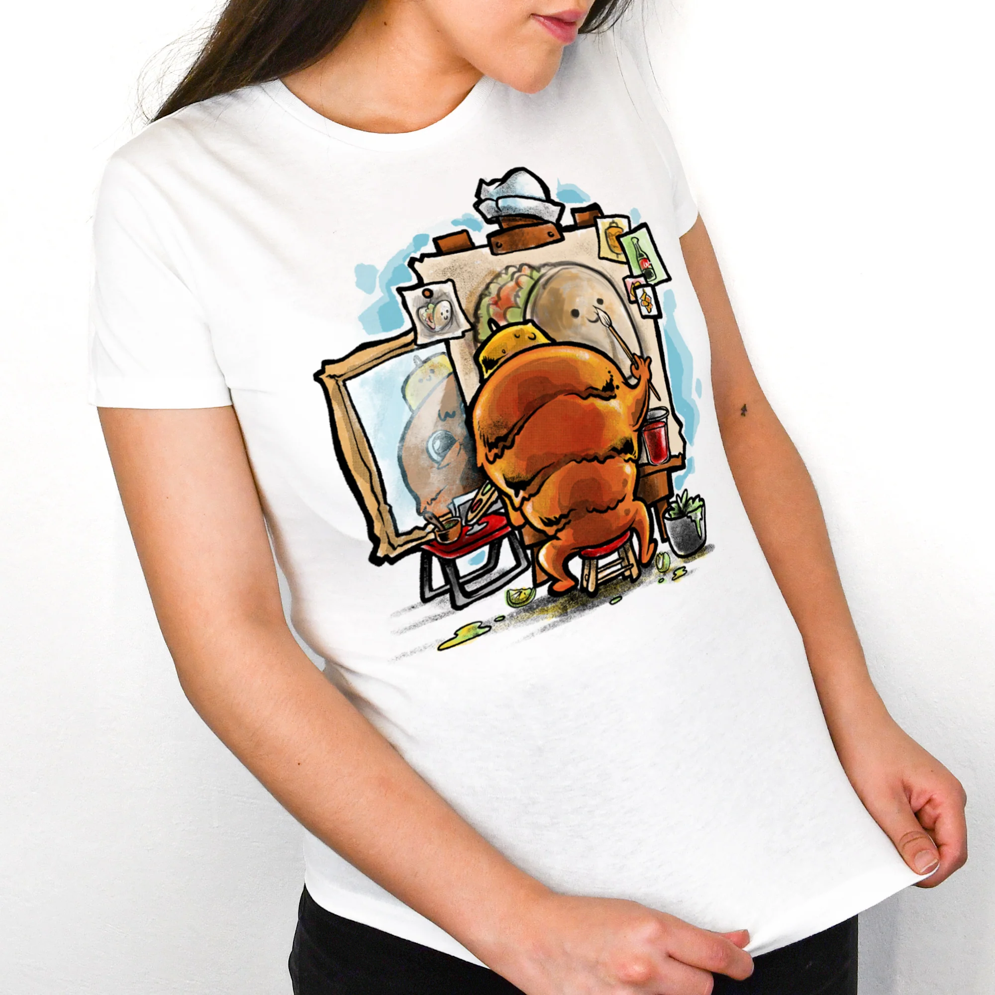 Triple Taco Portrait - Playera DAMA Chilango - Image 2